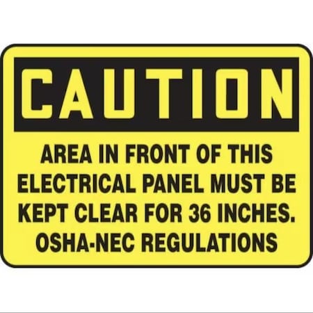 Accuform OSHA CAUTION SAFETY LABEL AREA IN FRMELC625XT FRMELC625XT